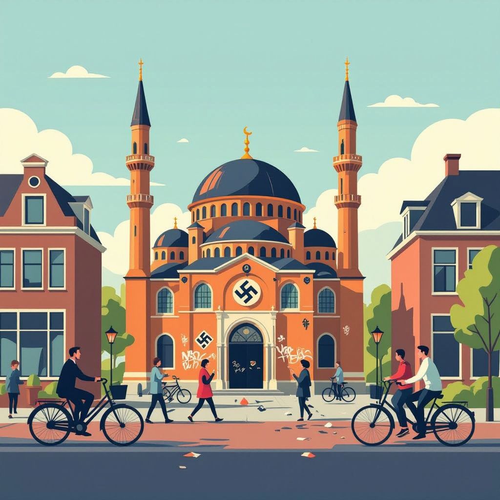 Hate Crime Surge: The Hague Mosque Vandalised with Nazi Symbols and Slurs